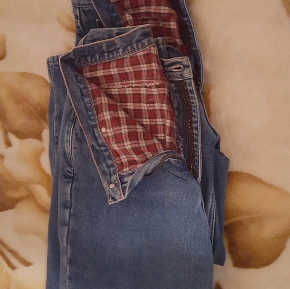 eddie bauer flannel lined jeans